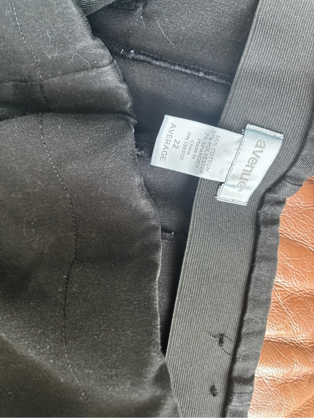 Avenue Black Trousers with Elastic Waistband